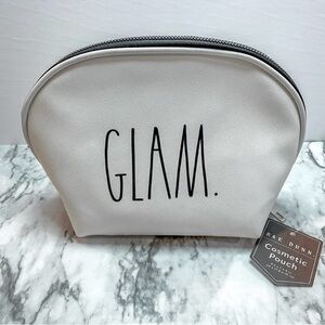 Rae Dunn White Glam Makeup Bag